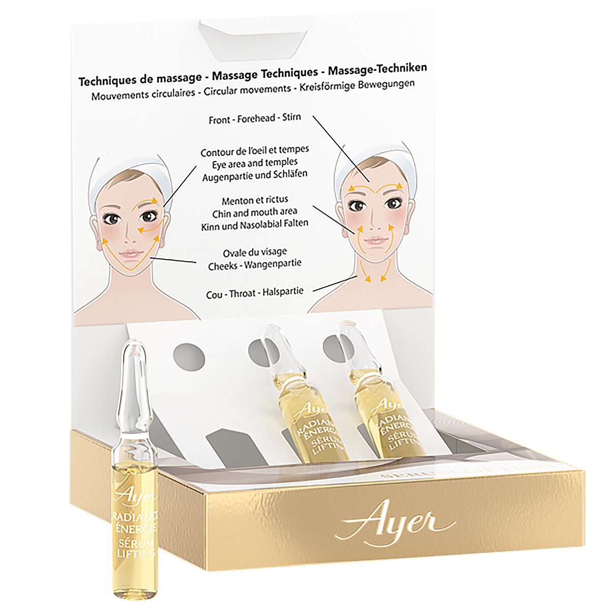 Ayer Radiance Énergie Lifting Serum 3 Ampullen