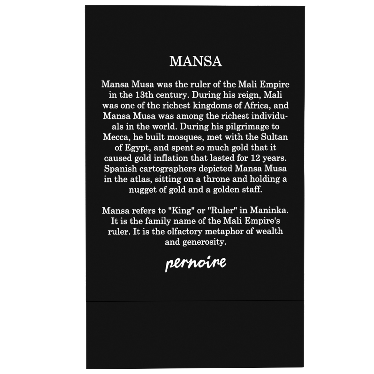 pernoire Mansa Extrait de Parfum Spray 50ml
