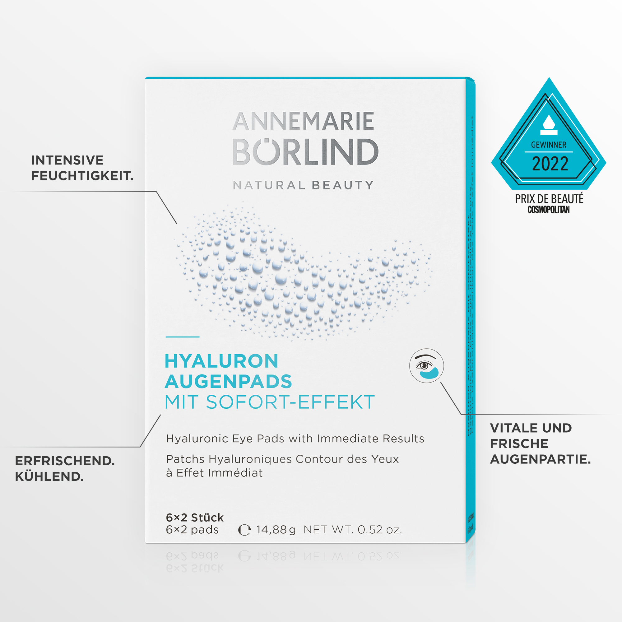 ANNEMARIE BÖRLIND Hyaluron Augenpads 6x2 Stück