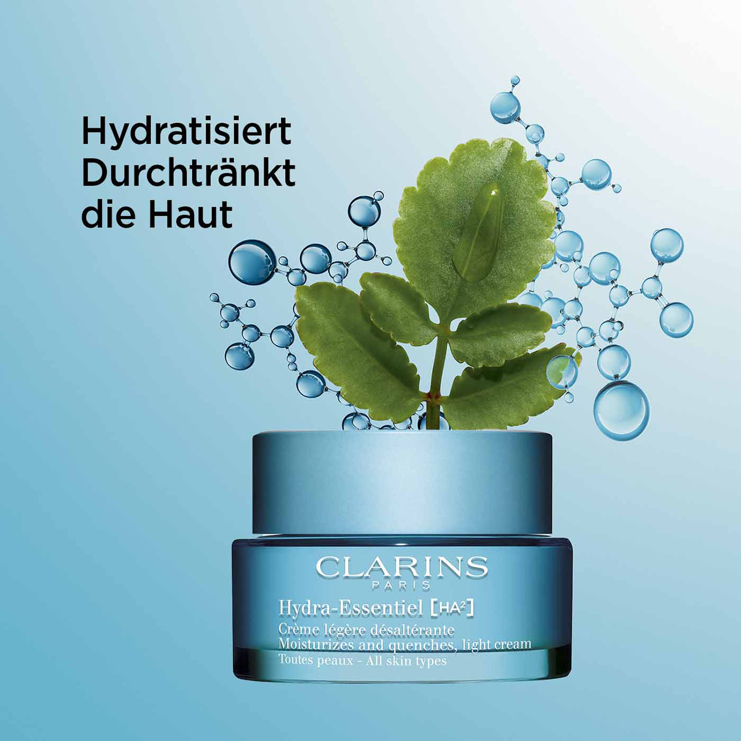 CLARINS Hydra-Essentiel [HA²] Crème Légère Désaltérant - Toutes Peaux 50ml