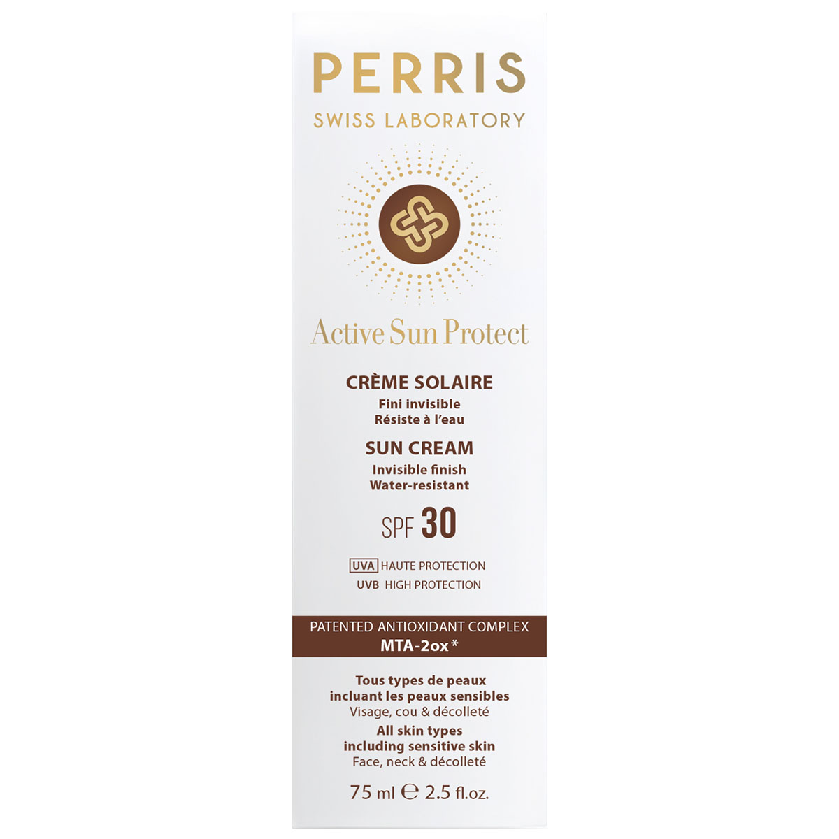PERRIS Swiss Laboratory Active Sun Protect Sun Cream SPF30 75ml